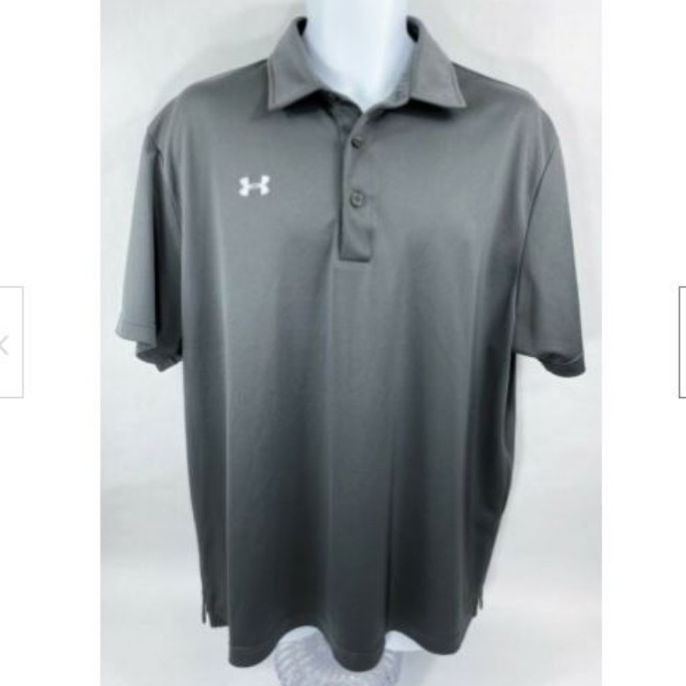 Under Armour Men's Loose Fit Heat Gear Sort Sleeve Dark Gray Jersey Top Shirt
